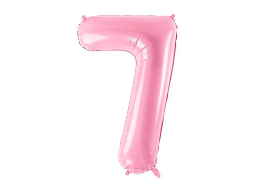 Picture of FOIL BALLOON NUMBER 7 PASTEL PINK 34 INCH
